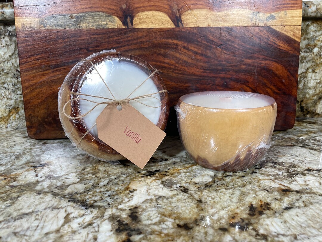 Cedar Wooden Bowl Candle Etsy