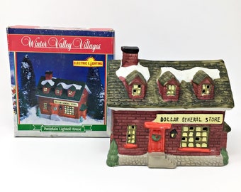 Dickens Collectibles 383-8331 porcelain lighted house in original padded box tested