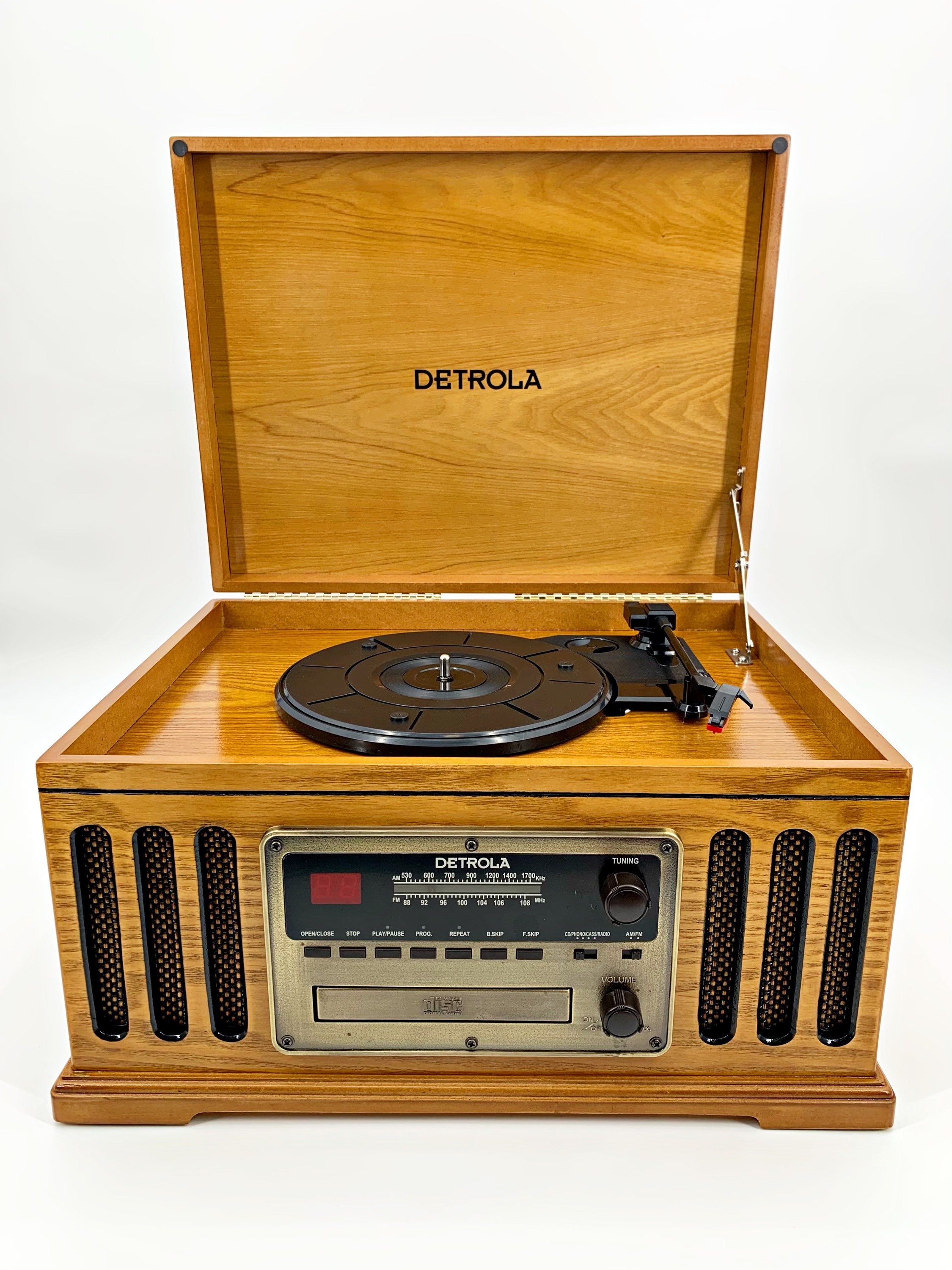 Detrola Turntable Detrola 4-in-1 Music Center Vintage Style Record