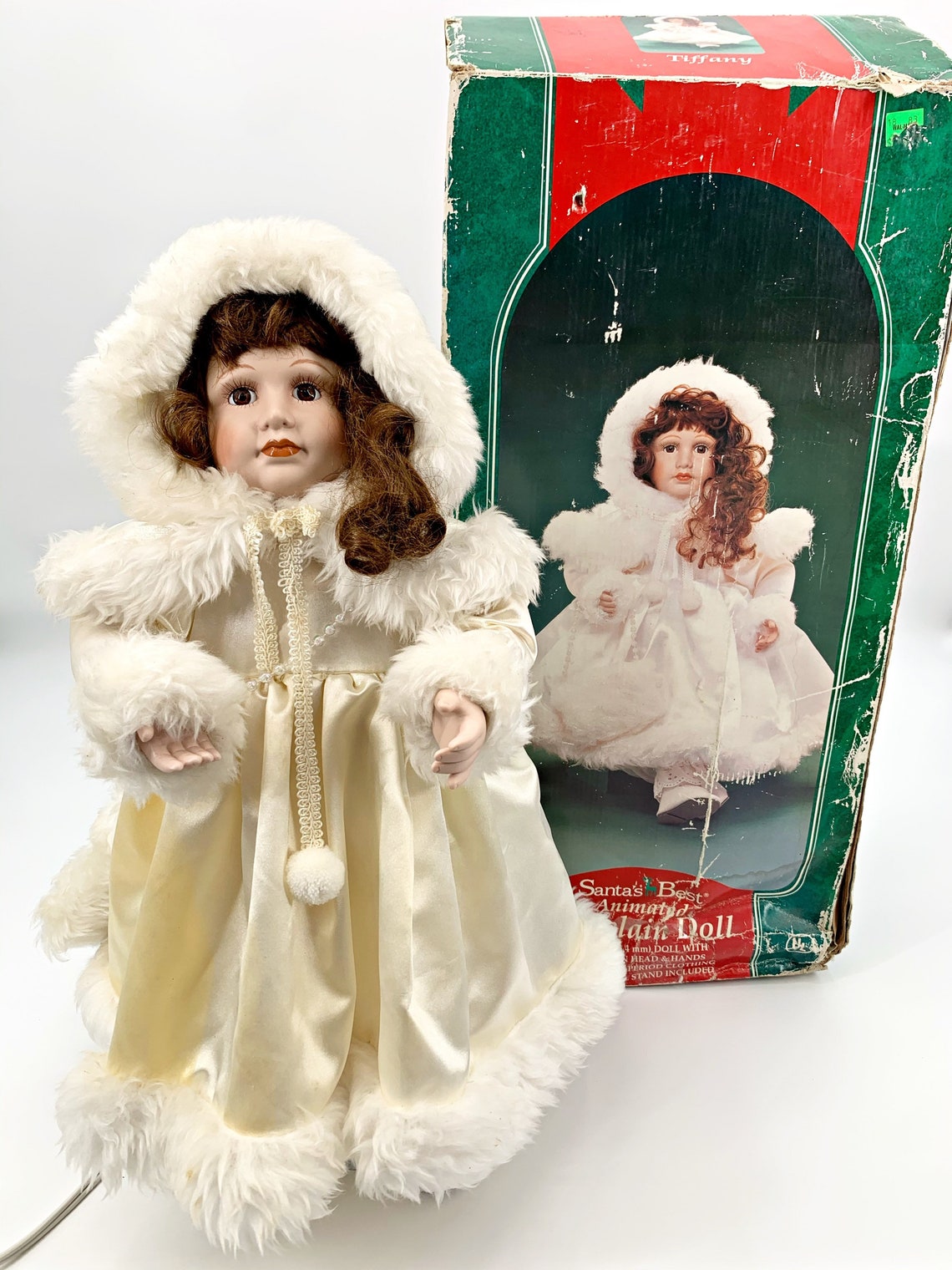 Santas Best Vintage 1993 Animated Porcelain Doll Posable Etsy