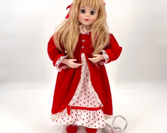 Vintage Telco Motionettes Of Christmas 1989 Blonde Girl in Nightgown & Slippers - Telco Animated Display Figure