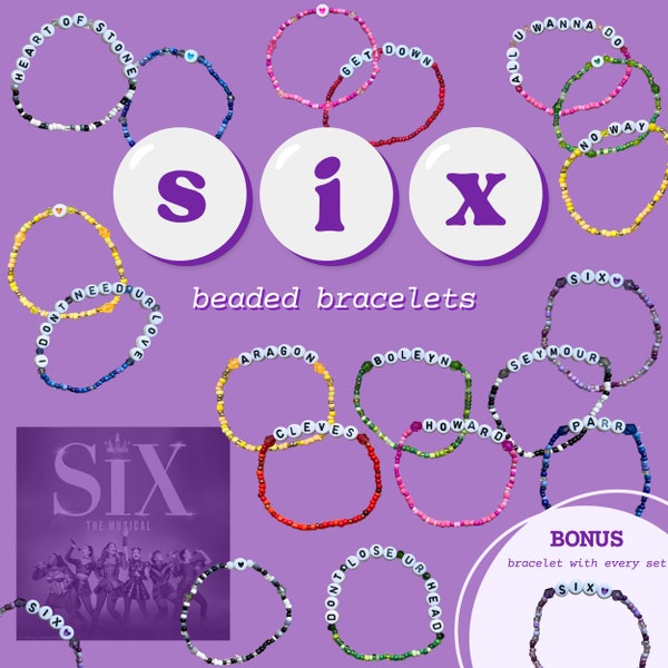 SIX the musical bracelets - beaded friendship trading bracelets