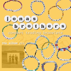Jonas Brothers concert trading bracelets - The Album era sets