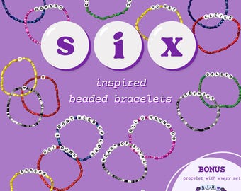SIX the musical bracelets - beaded friendship trading bracelets