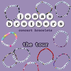 Jonas Brothers concert trading bracelets - The Tour sets