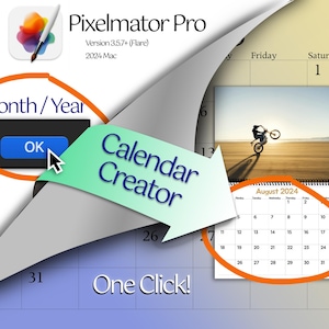 Calendar Creator dla Pixelmator Pro na Macu