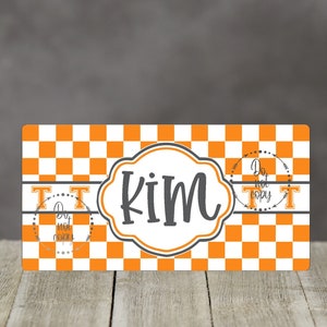 Oranje dambord kenteken auto tag sublimatie digitale download, png, sublimatie sjabloon, instant download, digitaal bestand