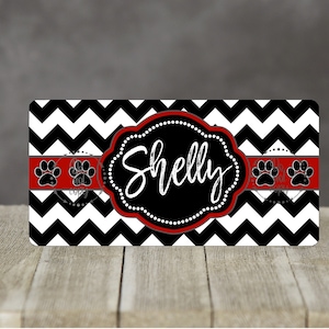 Red & black bulldogs license plate car tag sublimation digital download, png, sublimation template, instant download, digital file