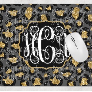 Glitter look leopard Cheetah mousepad mouse pad sublimation digital download, png, sublimation template, instant download, digital file
