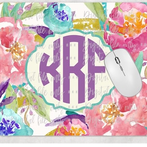 Aquarell Floral Mauspad Mauspad Sublimation digitaler Download, png, Sublimationsvorlage, sofortiger Download, digitale Datei