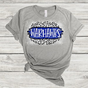 2 files Warhawks royal blue & black football game day spirit png, digital download ~ NOT a physical item