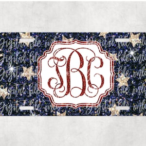 Glitter effect patriotic license plate car tag sublimation digital download, png, sublimation template, instant download, digital file