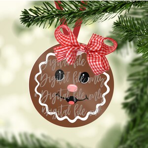 Gingerbread Christmas ornament png, digital download