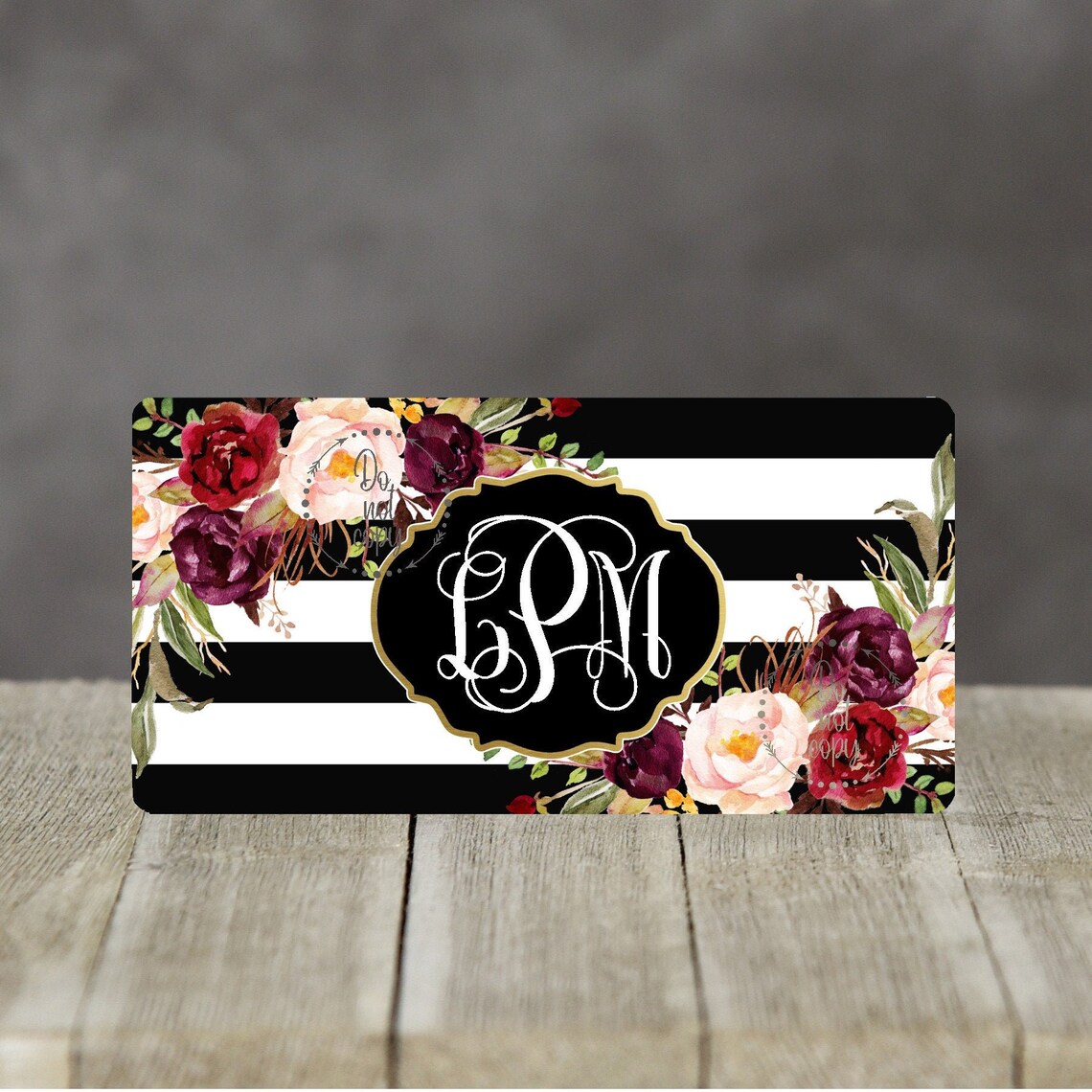 Preppy Floral License Plate Car Tag Sublimation Digital Etsy