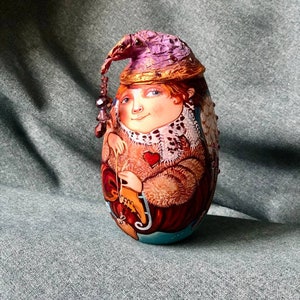 Art egg &quot;Angel on skates&quot;, Сollectible egg, Favorite wooden egg, Matryoshka, Author&#39;s matryoshka, Hand painted decor for home, single copy