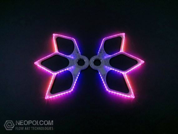 Tech Crystal Fans - LED Flow Fans with tech grip for spinning