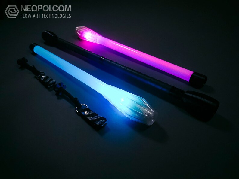 LED Staff Spectrum Light glow staff for spinning Etsy