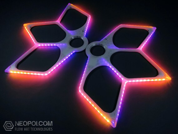Crystal Fans FX - LED Flow Fans, Russian grip fans, Spinning Fans, Juggling Fans