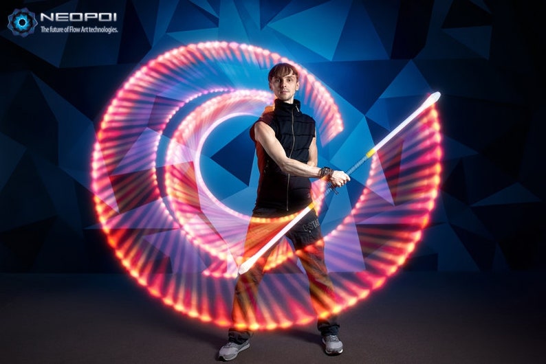 LED Staff Spectrum Light glow staff for spinning Etsy