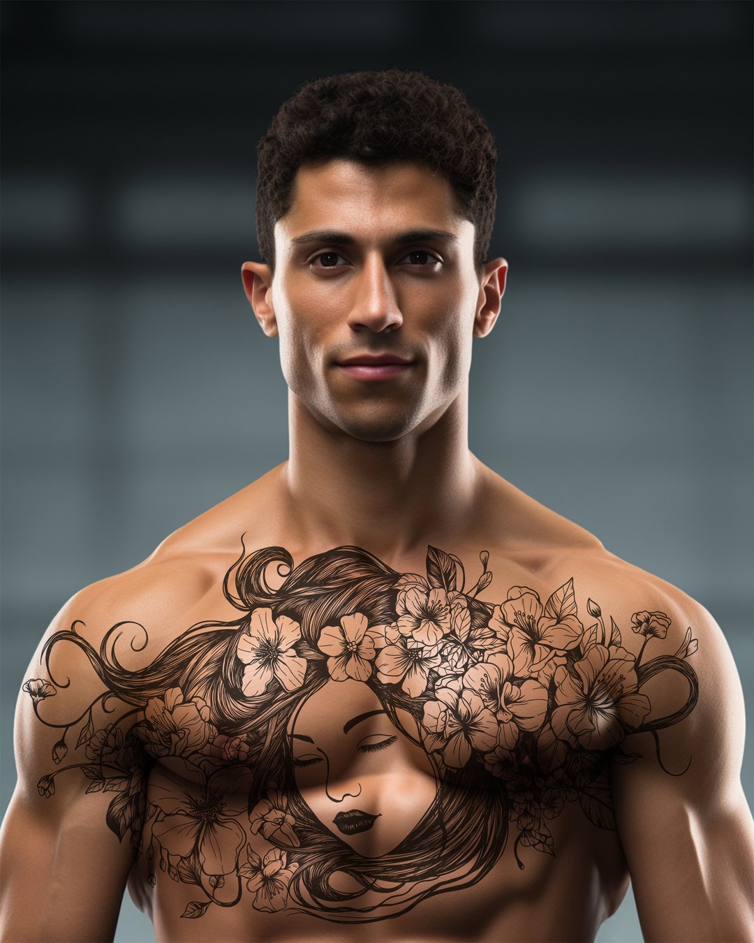 Tattoo Design Svg,girl With Flowers,tattoo Art Svg,tattoo Art Print