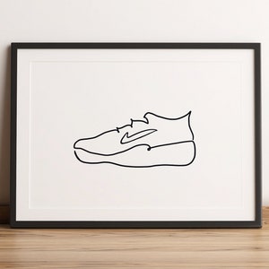 Shoes | Nike Print | Nike Shoes | Digital Illustration | Art Print | Art Poster | Digital Download | Line Drawing