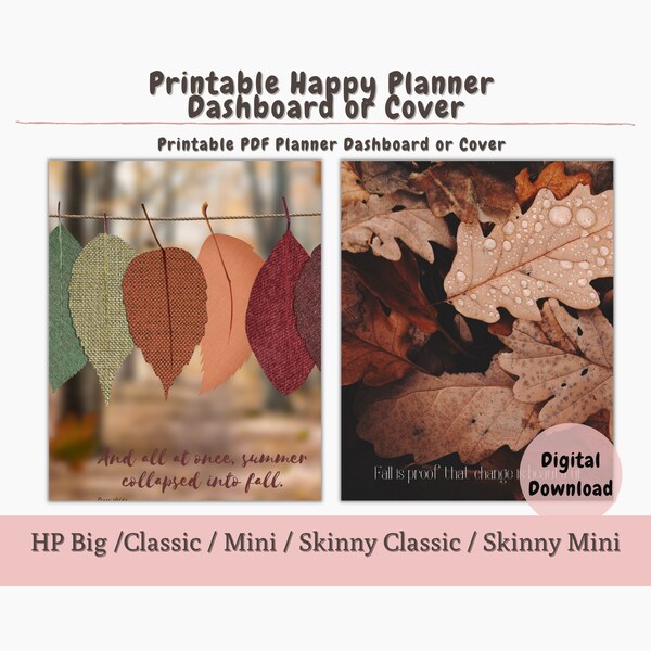 Printable Planner Cover - Etsy