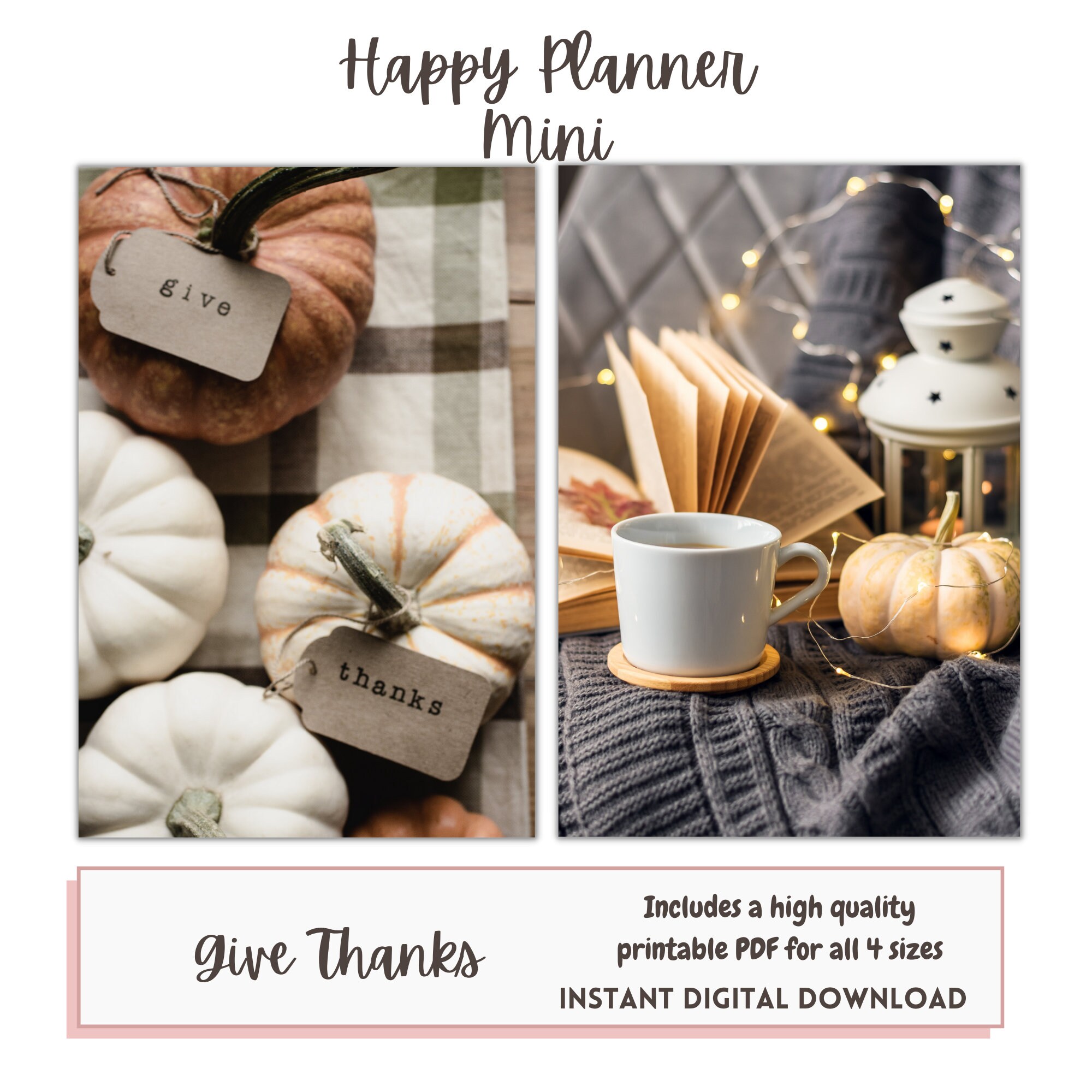 Happy Planner Cover, Printable Planner Cover, Fall Dashboard, Printable ...