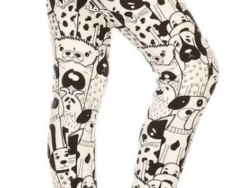 Dog Print Leggings | Etsy