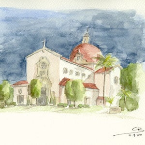 Church of the Little Flower - Watercolor