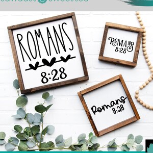 Romanos 8 28 SVG, Versículo Bíblico SVG, SVG de las Escrituras, Svg de signo cristiano, Svg basado en la fe, Paquete de Escrituras Svg, Glowforge Svg, Svg