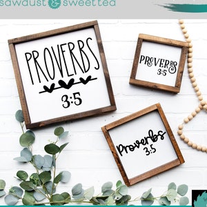 Proverbios 3 5 SVG, Versículo Bíblico SVG, SVG de las Escrituras, Svg de signo cristiano, Svg basado en la fe, Paquete de Escrituras Svg, Glowforge Svg, Svgg
