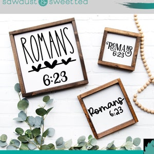 Romanos 6 23 SVG, Versículo Bíblico SVG, SVG de las Escrituras, Svg de signo cristiano, Svg basado en la fe, Paquete de Escrituras Svg, Glowforge Svg, Svg
