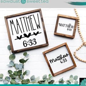 Mateo 6 33 SVG, Versículo Bíblico SVG, SVG de las Escrituras, Svg de signo cristiano, Svg basado en la fe, Paquete de Escrituras Svg, Glowforge Svg, Svg