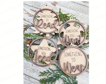 Something you Want SVG, Something to Wear SVG, Something to Read SVG, Something you Need Svg, Gift Tag Bundle Svg, Glowforge Gift Tag Svg