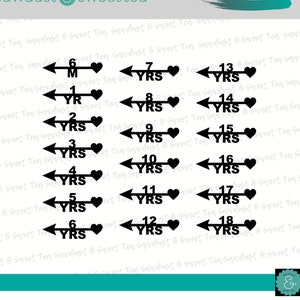 Growth Chart Markers SVG, Height Markers SVG, Arrow Growth Markers SVG, Laser Growth Chart Markers Svg, Glowforge Svg, Laser Growth Svg