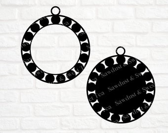 Adorno en blanco SVG, Ornament Blank SVG, Glowforge Ornament SVG, Ornamento redondo Svg, Ornamento láser Svg, Adorno de Navidad Svg, Personalizado Svg