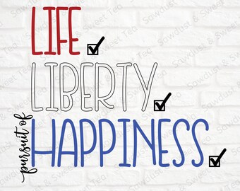 Life Liberty Svg Etsy