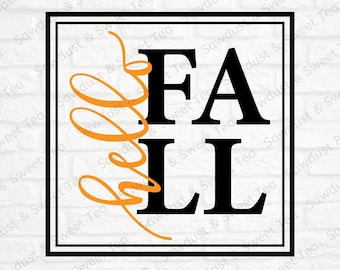 Hello Fall SVG, Hello Fall Pillow SVG, Fall Design SVG, Fall Saying Svg, Fall Svg, Fall Shirt Design Svg, Fall Sign Svg, Fall Mug Svg