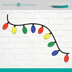 Christmas Lights SVG, String of Lights SVG, Christmas Bulb SVG, Christmas Svg, Christmas Tree Lights Svg, Glowforge Christmas Svg