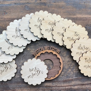 Milestone Markers SVG, Interchangeable SVG, Watch Me Grow SVG, Baby Milestone Svg, Baby Milestone Marker Svg, Glowforge Baby Files, Baby Svg
