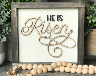 He is Risen SVG, He is Risen Sign SVG, Easter SVG, Easter Sign Svg, Christian Sign Svg, Faith Based Svg, He is Risen Png, Glowforge Svg