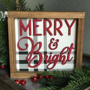 Merry and Bright SVG Merry and Bright Sign SVG Glowforge Christmas Svg ...