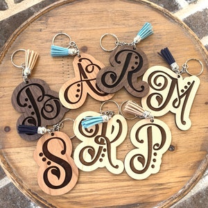 Monogram Keychain SVG, Initial Keychain SVG, Wood Keychain SVG, Keychain Svg, Mothers Day Svg, Glowforge Keychain Svg, Laser Keychain Svg