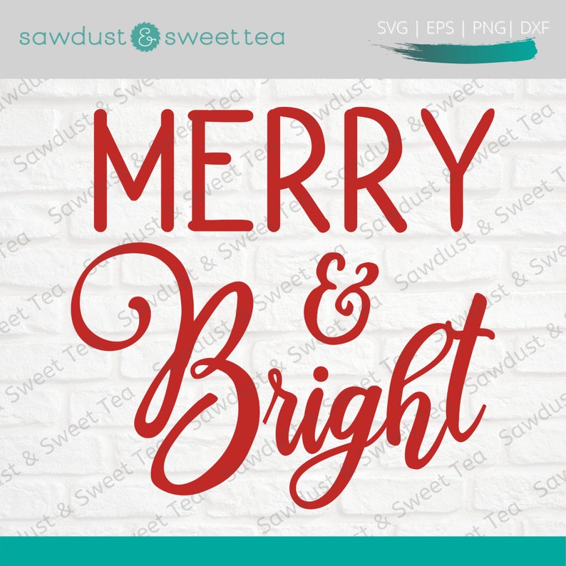 Merry and Bright SVG Merry and Bright Sign SVG Glowforge - Etsy