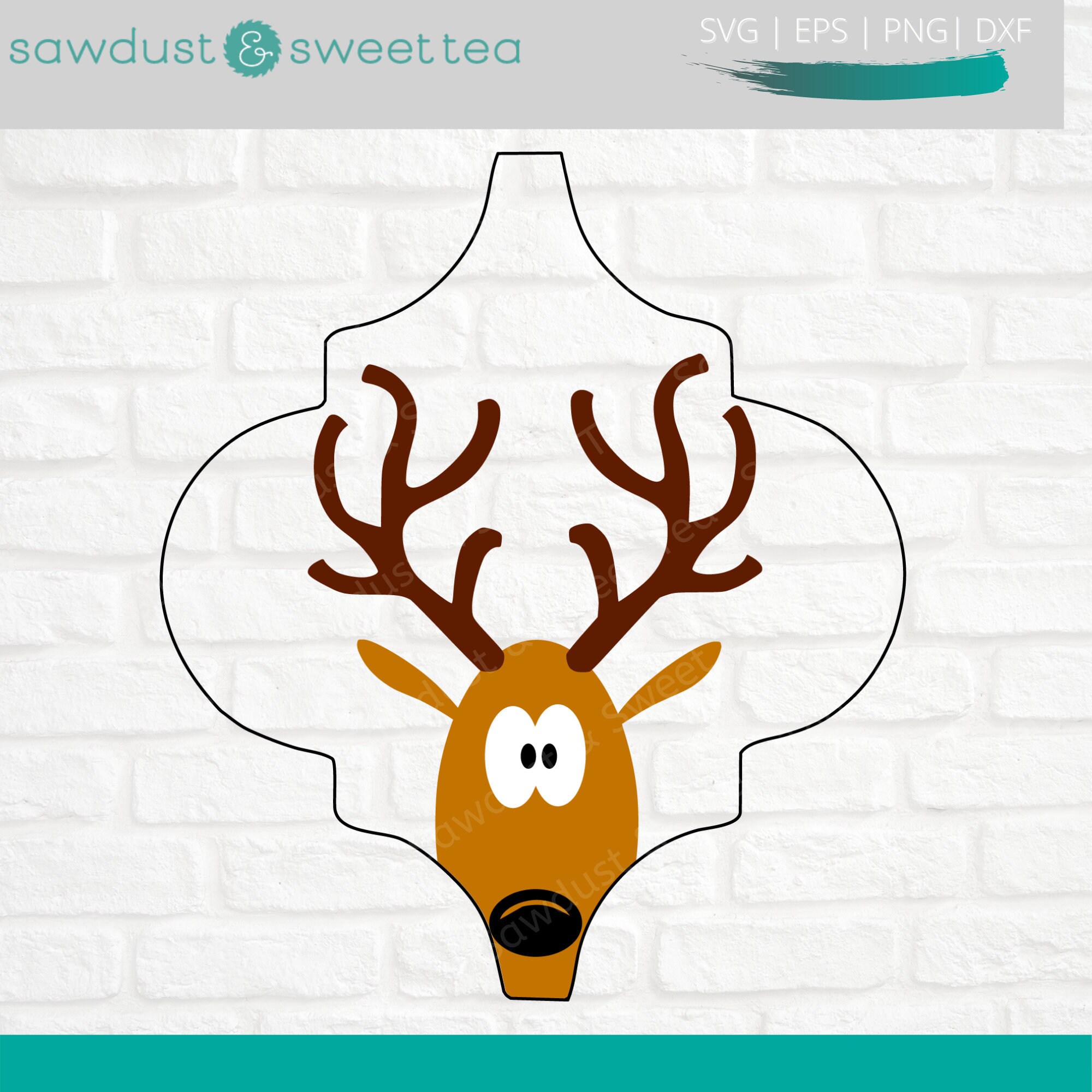 Download Arabesque Tile Svg Reindeer Ornament