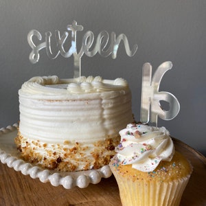Sixteen Cake Topper SVG, Sixteen Cupcake Topper SVG, 16th Birthday SVG, Cake Topper Svg, Cupcake Topper Svg, Birthday Svg, Glowforge Topper