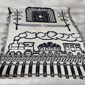Doc&#39;s Railroad and Train Blanket - Mosaic Crochet Pattern