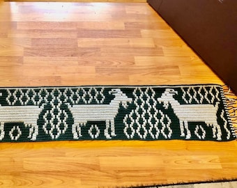 Clark the Goat and Friends, add on to Pennys Sunflower Farm afghan, scarf, table runner