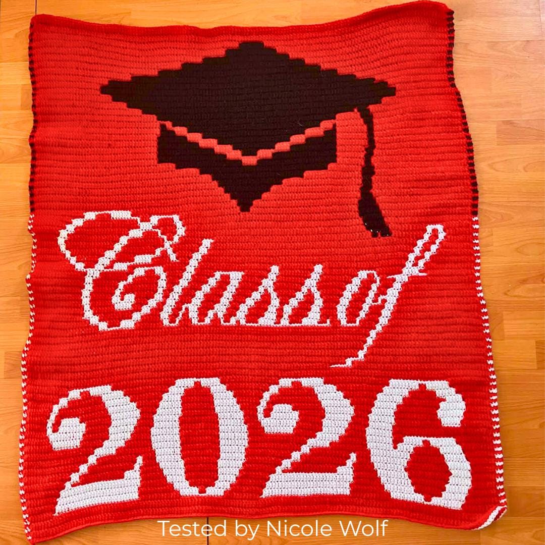 Class of 2026 Mosaic Crochet Pattern - Etsy