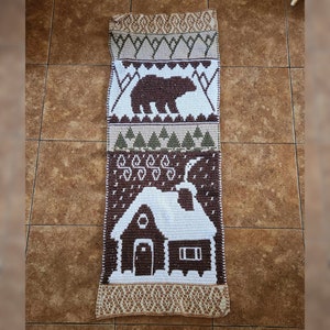 Connie's Winter in the Woods Mosaic Crochet Pattern, overlay, blanket, wall hanging, pillow, afghan, throw image 5